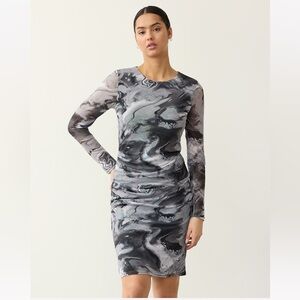 Long Sleeve Mesh Bodycon Dress